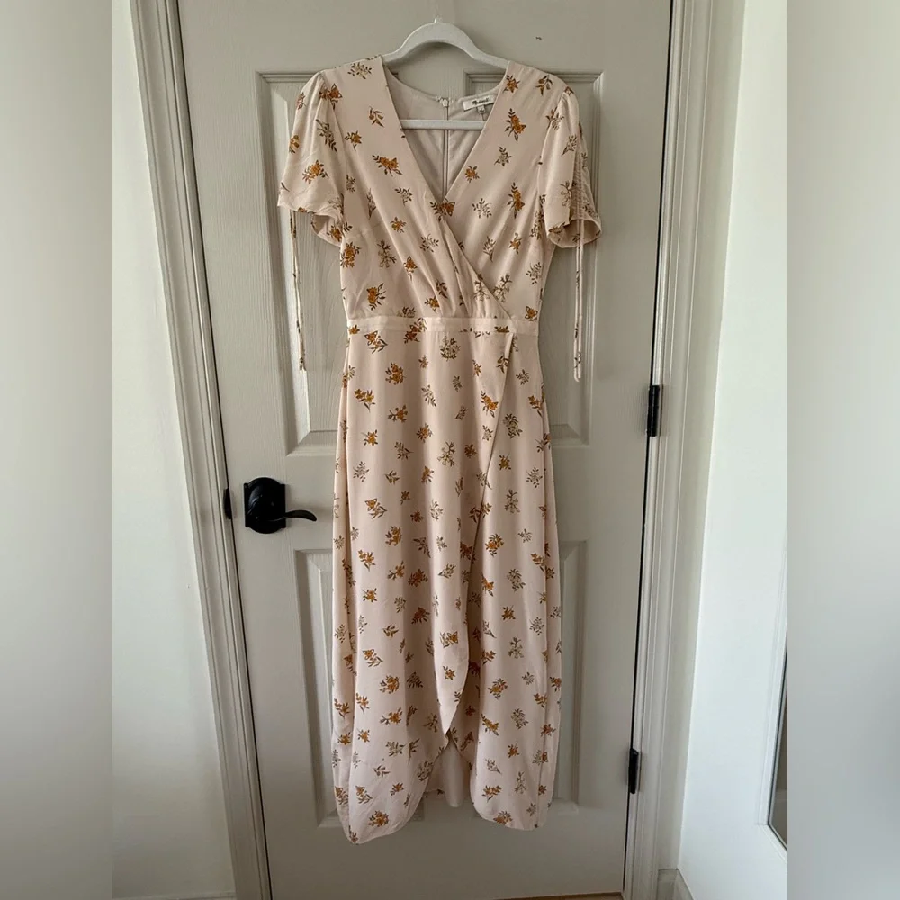 Madewell Field Bouquet Floral Silk Maxi Dress